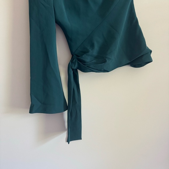 Cinq a Sept Briah One-Shoulder Tie-Side Top Teal Blue 6 - Picture 4 of 9